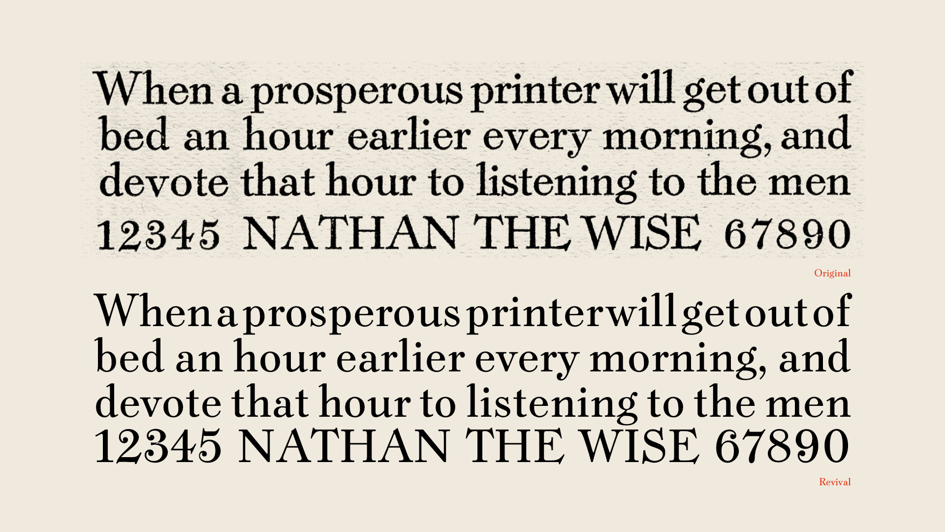 Heyse Neue — comparación con original