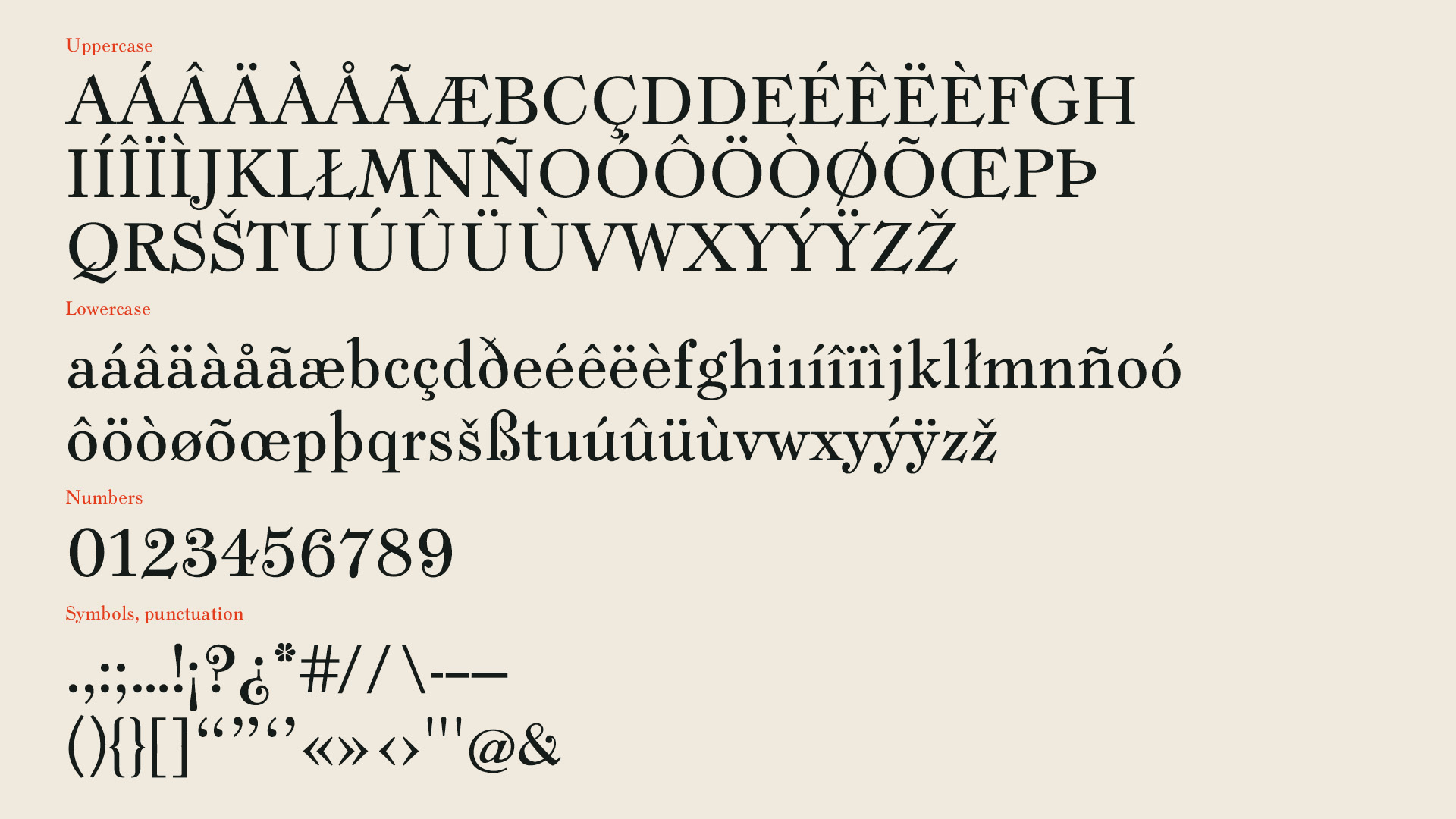 Heyse Neue — juego de caracteres completo